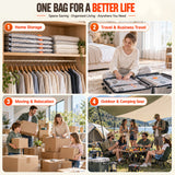 TAYAPURA 15 Pack Travel Vacuum Storage Bags with Rechargeable Cordless Pump, Vacuum Seal Bags in 3 Combo Sizes, Carry-On Space Saver See Contents Easily for Travel & Home Use