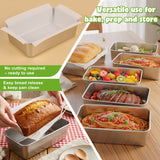 Tayapura 304 Stainless Steel Loaf Pans, 9 x 5 inch Bread Pans, Loaf Pan with Parchment Paper for Brownies Cake, Oven & Dishwasher Safe- Set of 2