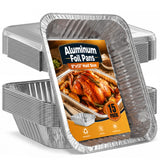 TAYAPURA 9x13 Aluminum Foil Pans with Lids, 15 Pack Extra Heavy Duty Disposable Half Size Deep Foil Pans, Baking Pans for Lasagna, Roasting, Meal Prep, Food Storage, Catering & Parties
