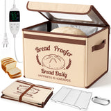 TAYAPURA Folding Bread Proofing Box with 68-131°F Temperature Control & 99H Timer, Dough Proofer with 3-Sided Heating, Metal Rack, Sourdough Proofing Box for Bread Baking, Pizza Dough, Yogurt