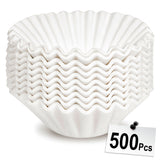 TAYAPURA Large 12-Cup Commercial Coffee Filters, 9.6" x 4" Basket Fit, 500 Count, Tall Walls No Ground Overflow for Commercial, Home Brewers
