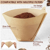 TAYAPURA 400 Count Coffee Filters #4, Unbleached Disposable Cone Filter Papers 8-12 Cup for Drip & Pour Over Coffee Makers, 4 Separate Storage Boxes