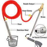 TAYAPURA Pressure Washer Sandblasting Kit, 5000 Psi Wet Abrasive Sandblaster Attachment with Replacement Ceramics Nozzle, 1/4 inch Quick Disconnect