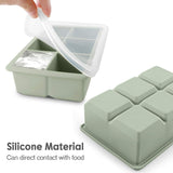 ZALALOVA Ice Cube Tray for Whiskey, Square Ice Cube Maker for Cocktail - 3Pack Silicone Old Fashioned Ice Cube Trays