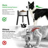 ISLMDOY Dog Bowl Stand for Medium Large Dogs, Adjustable Width Elevated Single Holder 7"-10.6", 11 Inch Tall Raised Dog Food Water Bowls, Bowl Not Included
