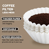 TAYAPURA Large 12-Cup Commercial Coffee Filters, 9.6" x 4" Basket Fit, 500 Count, Tall Walls No Ground Overflow for Commercial, Home Brewers