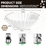 TAYAPURA Large 12-Cup Commercial Coffee Filters, 9.6" x 4" Basket Fit, 500 Count, Tall Walls No Ground Overflow for Commercial, Home Brewers