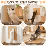 ISLMDOY 2Pack Cat Scratcher Mat, 23.6" x 15.7" Natural Sisal Scratch Pad, Anti-Slip Backing Scratching Pad Furniture Protector for Sofa Couch Carpets