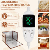 TAYAPURA Folding Bread Proofing Box with 68-131°F Temperature Control & 99H Timer, Dough Proofer with 3-Sided Heating, Metal Rack, Sourdough Proofing Box for Bread Baking, Pizza Dough, Yogurt