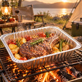 TAYAPURA 9x13 Aluminum Foil Pans with Lids, 15 Pack Extra Heavy Duty Disposable Half Size Deep Foil Pans, Baking Pans for Lasagna, Roasting, Meal Prep, Food Storage, Catering & Parties