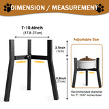 ISLMDOY Dog Bowl Stand for Medium Large Dogs, Adjustable Width Elevated Single Holder 7"-10.6", 11 Inch Tall Raised Dog Food Water Bowls, Bowl Not Included