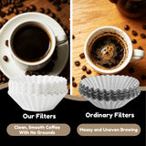 TAYAPURA Large 12-Cup Commercial Coffee Filters, 9.6" x 4" Basket Fit, 500 Count, Tall Walls No Ground Overflow for Commercial, Home Brewers