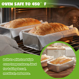 Tayapura 304 Stainless Steel Loaf Pans, 9 x 5 inch Bread Pans, Loaf Pan with Parchment Paper for Brownies Cake, Oven & Dishwasher Safe- Set of 2