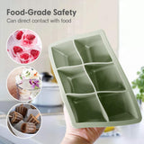 ZALALOVA Ice Cube Tray for Whiskey, Square Ice Cube Maker for Cocktail - 3Pack Silicone Old Fashioned Ice Cube Trays