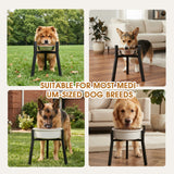 ISLMDOY Dog Bowl Stand for Medium Large Dogs, Adjustable Width Elevated Single Holder 7"-10.6", 11 Inch Tall Raised Dog Food Water Bowls, Bowl Not Included