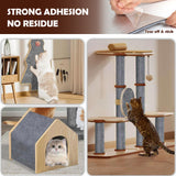 Tayapura Cat Scratching Mat, Self-Adhesive Trimmable Furniture Protector for Sofa, Wall, Door, Cat Tree, Leather & Wood, 78.7 x 15.8 Inch, Grey