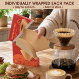 TAYAPURA 400 Count Coffee Filters #4, Unbleached Disposable Cone Filter Papers 8-12 Cup for Drip & Pour Over Coffee Makers, 4 Separate Storage Boxes