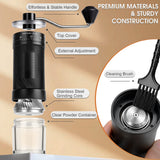 TAYAPURA Manual Coffee Grinder, 40 External Grind Settings, Portable Hand Coffee Mill with Stainless Steel Conical Burr for Travel, Camping & Pour‑Over