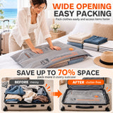 TAYAPURA 15 Pack Travel Vacuum Storage Bags with Rechargeable Cordless Pump, Vacuum Seal Bags in 3 Combo Sizes, Carry-On Space Saver See Contents Easily for Travel & Home Use