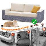 Tayapura Cat Scratching Mat, Self-Adhesive Trimmable Furniture Protector for Sofa, Wall, Door, Cat Tree, Leather & Wood, 78.7 x 15.8 Inch, Grey