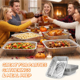 TAYAPURA 9x13 Aluminum Foil Pans with Lids, 15 Pack Extra Heavy Duty Disposable Half Size Deep Foil Pans, Baking Pans for Lasagna, Roasting, Meal Prep, Food Storage, Catering & Parties