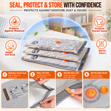 TAYAPURA 15 Pack Travel Vacuum Storage Bags with Rechargeable Cordless Pump, Vacuum Seal Bags in 3 Combo Sizes, Carry-On Space Saver See Contents Easily for Travel & Home Use