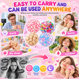 TAYAPURA DIY Stress Ball Making Kit, 12Pcs Stress Ball Making Kit Includes TPR Squishy Ball Skins, Fillers, Air Pump & Expander Tool for Adult DIY Crafts