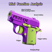 PETUOL Small Guns Toys, Stress Relief Pistol Toys for Adults, Fidget Toys Suitable for Relieving ADHD, Anxiety, Suitable Toys for Friends Adults and Kids Best Gift