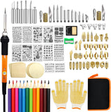 Wood Burning Kit, 110 Pieces Wood Burning Tool with Adjustable Temperature 200~420°C, Professional Pyrography Pen for Embossing Carving Soldering